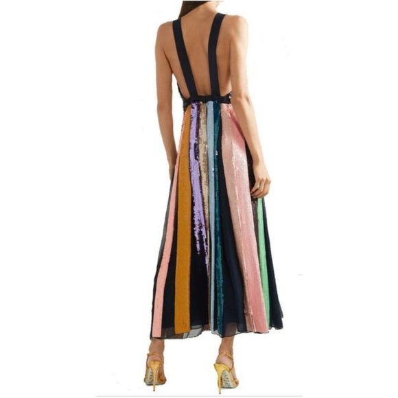 Tibi Multicolor Long Night Out Dress Size 2 - Picture 5 of 16